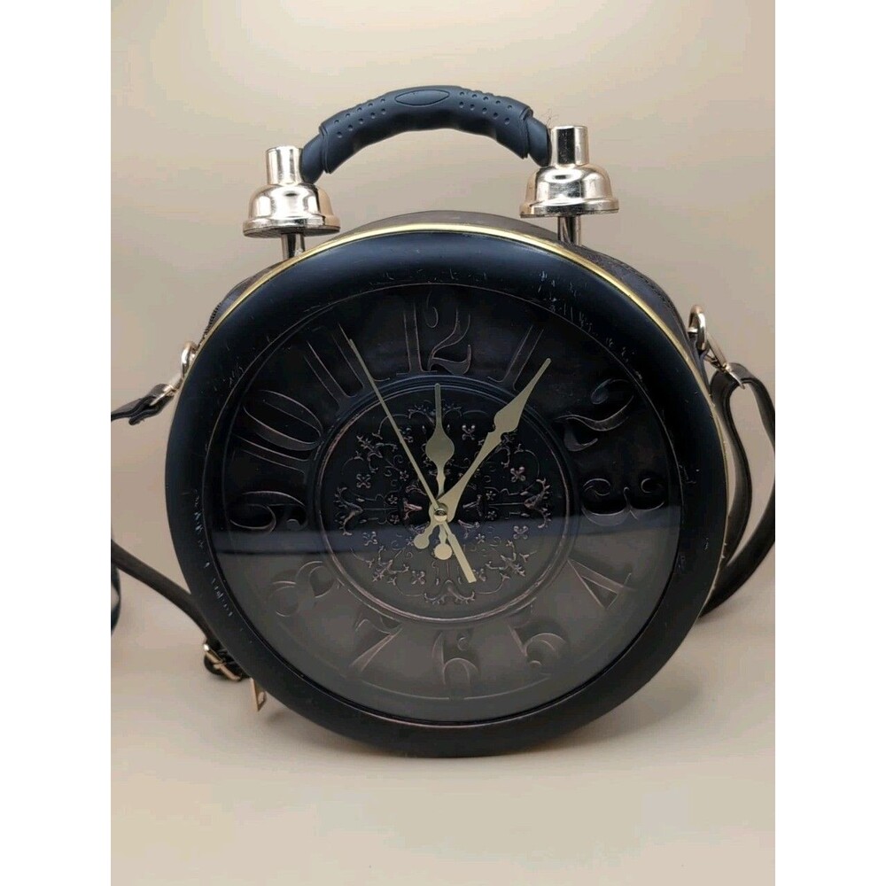 Vintage Steampunk Style Crossbody Purse Clock Works Old Telephone Style Handle